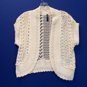 Falls Creek Short-Sleeve White Knit Jacket